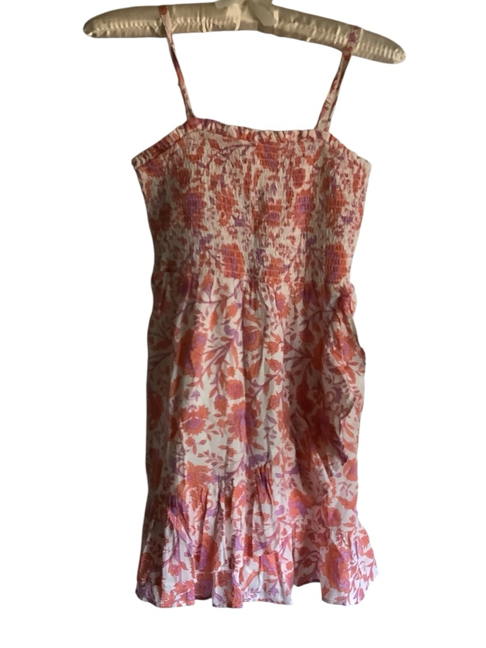 Vineyard Vines Girls Smocked Floral Dress Sz M